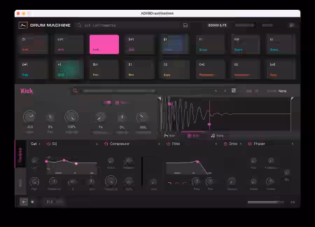 ADSR Sounds Drum Machine v1.4.0 [WiN, MacOSX]