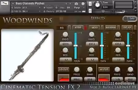 Cacophony Inc Cinematic Tension FX2 Vol.2 Bass Clarinets [KONTAKT]