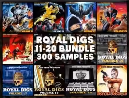 Dave Zeke Royal Digs Volumes 11-20 BUNDLE (300 Prechopped Samples) [WAV]