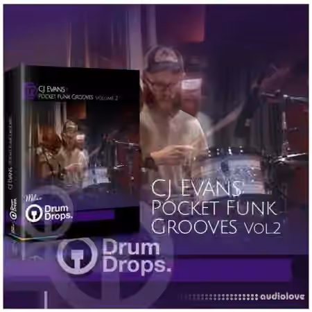 DrumDrops CJ Evans Pocket Funk Vol.2 Loops and Hits Pack and Multitrack [WAV]