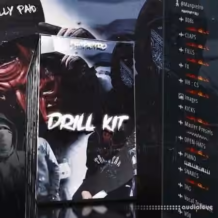 Manpietro Drill Drum Kit [WAV, MiDi, Synth Presets]